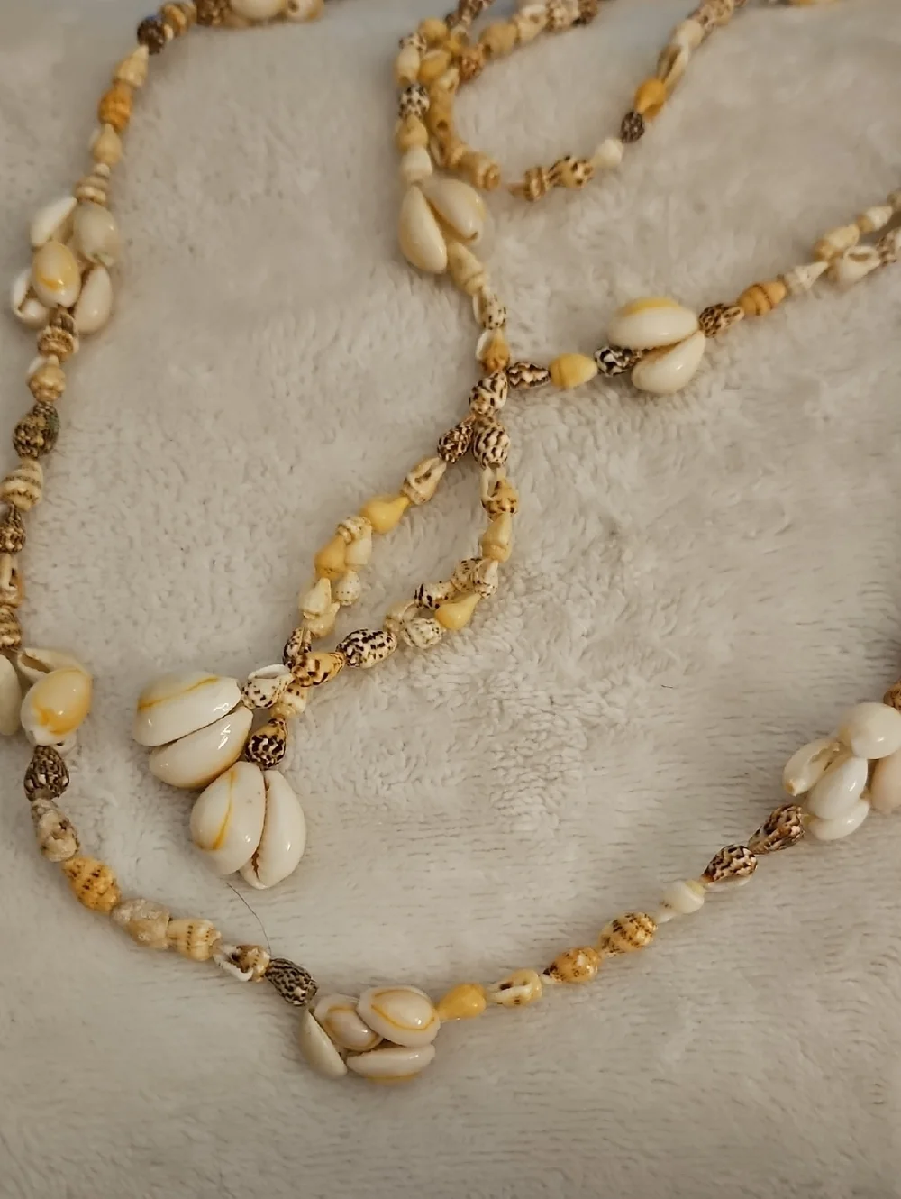 Vintage Set Of Two Hawaiian Seashell Lei Necklaces